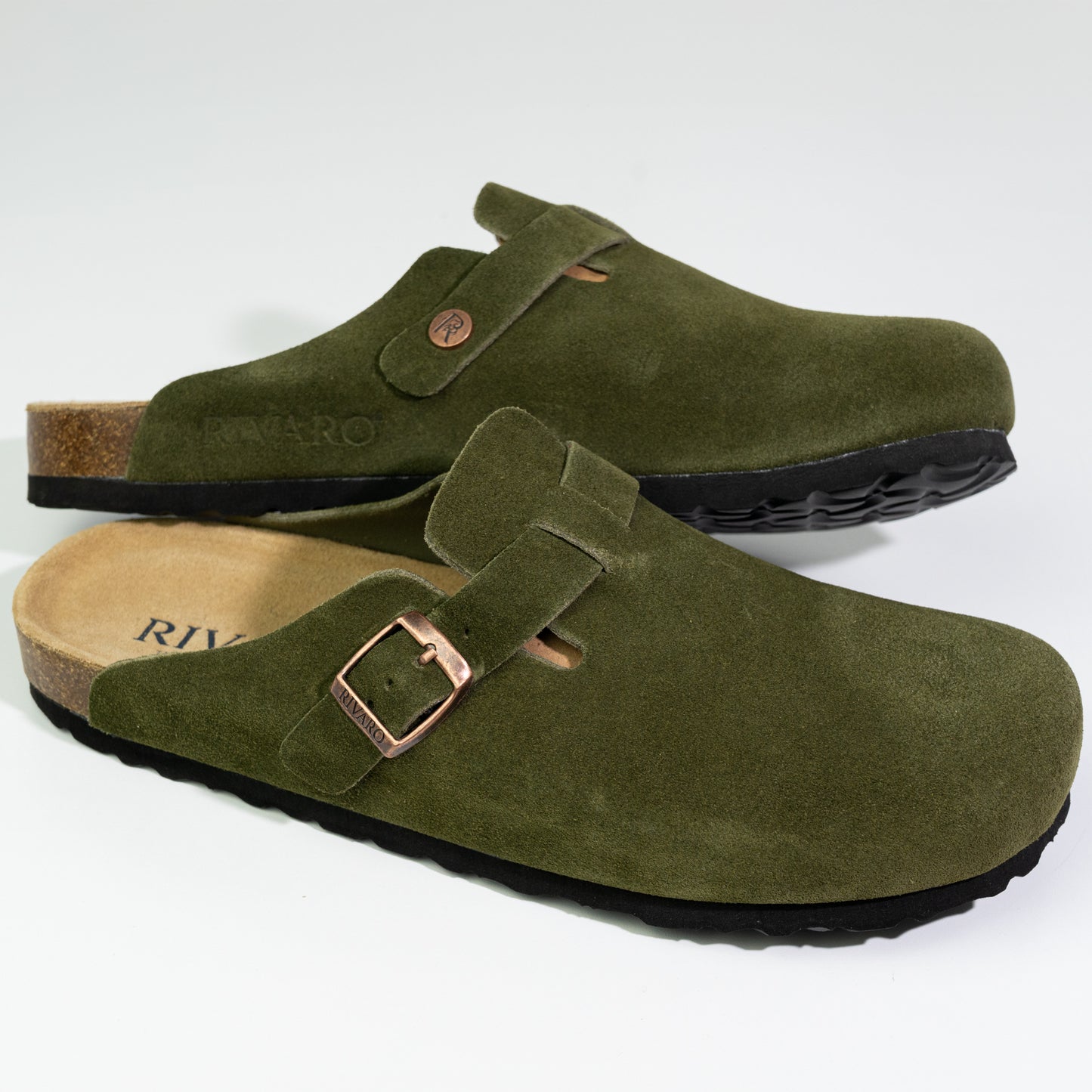 Milano Oiled Leather Clogs - Black