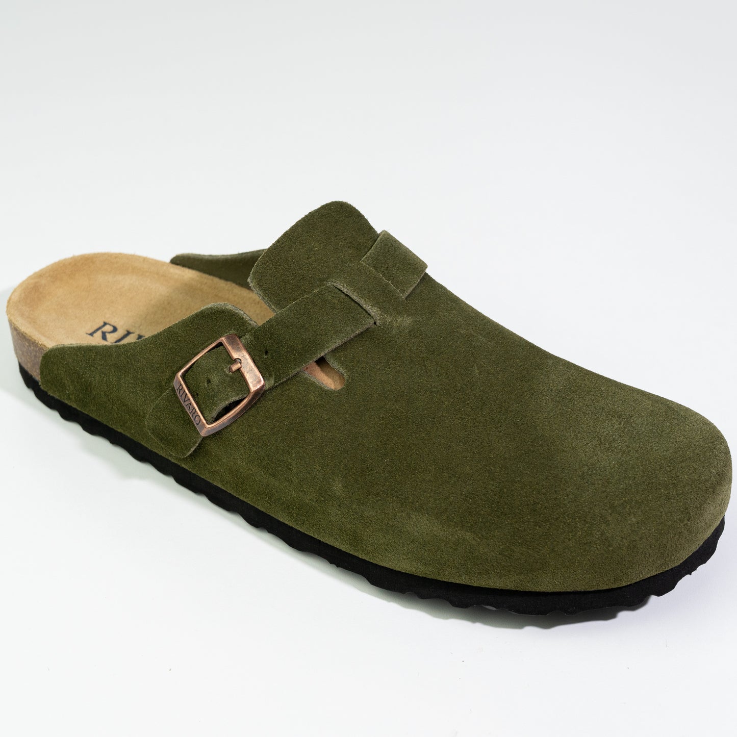 Milano Oiled Leather Clogs - Black