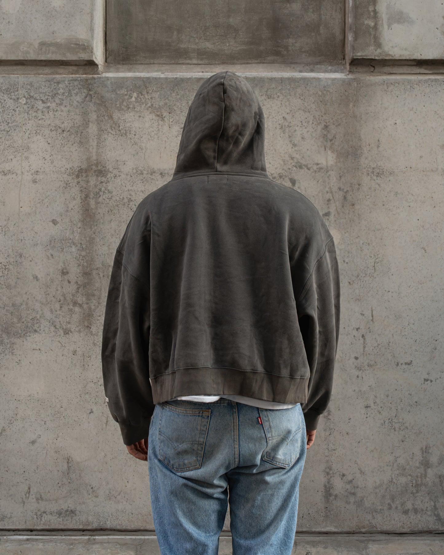 HOODIE BOXY ZIP GREY