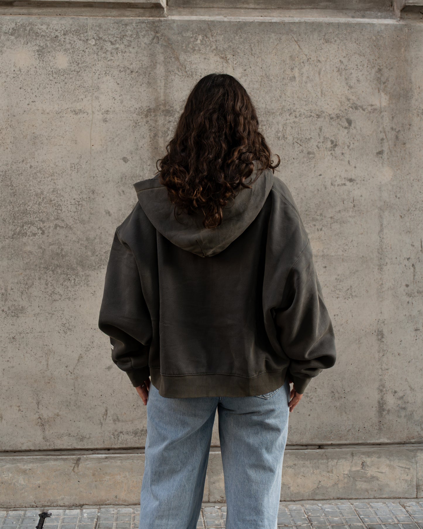 HOODIE BOXY ZIP GREY