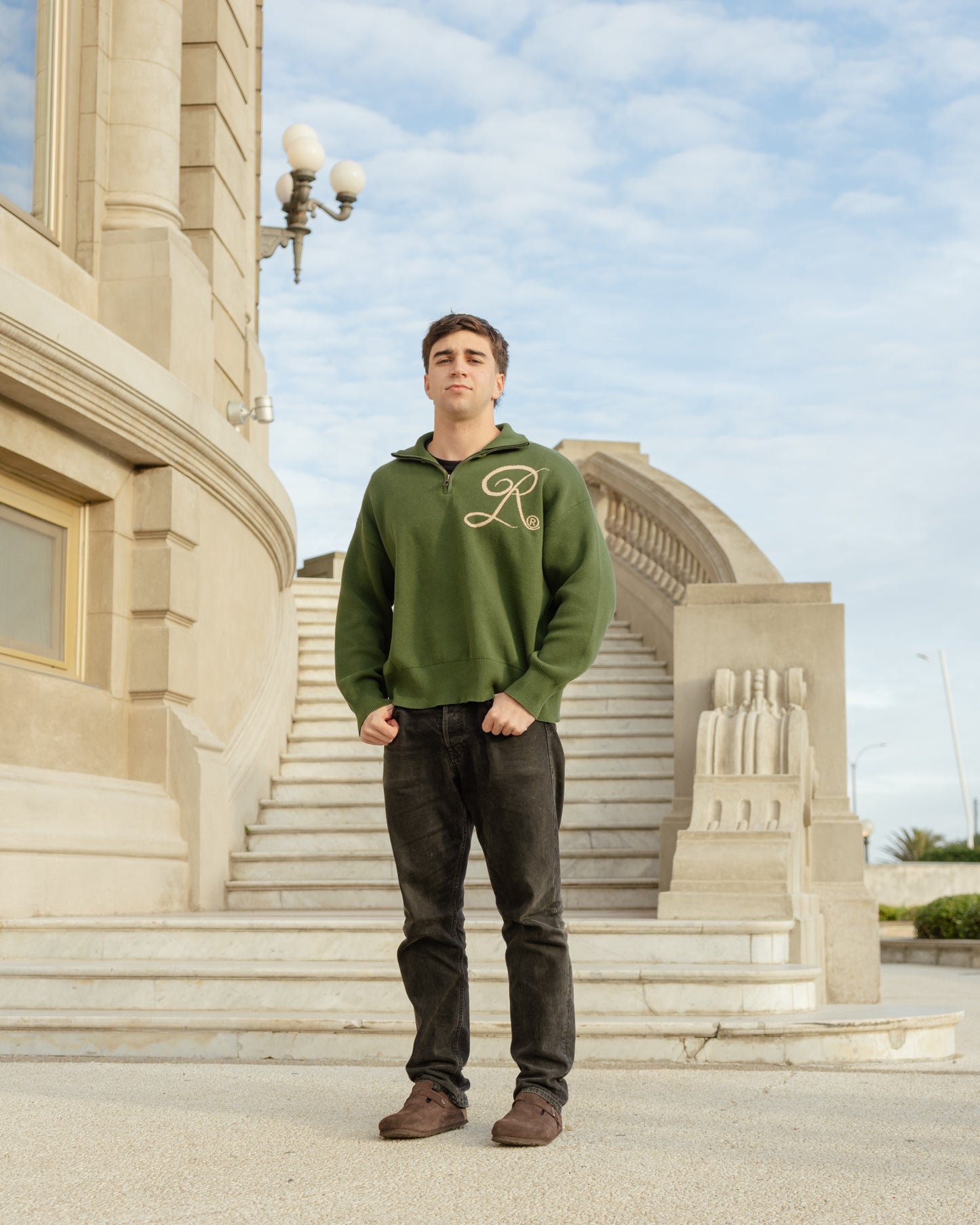 Sweater Tejido 100% Algodón Dark Green
