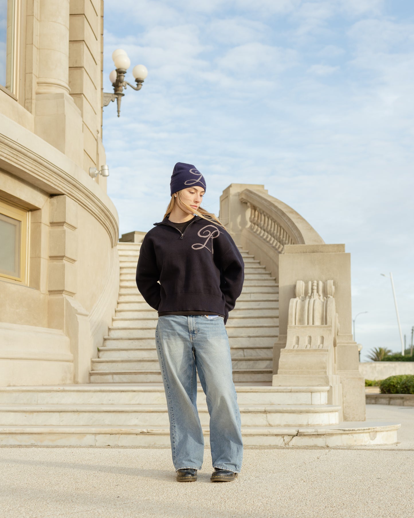 Sweater Tejido 100% Algodón Navy Blue