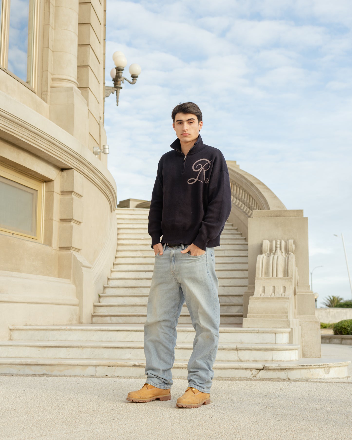 Sweater Tejido 100% Algodón Navy Blue