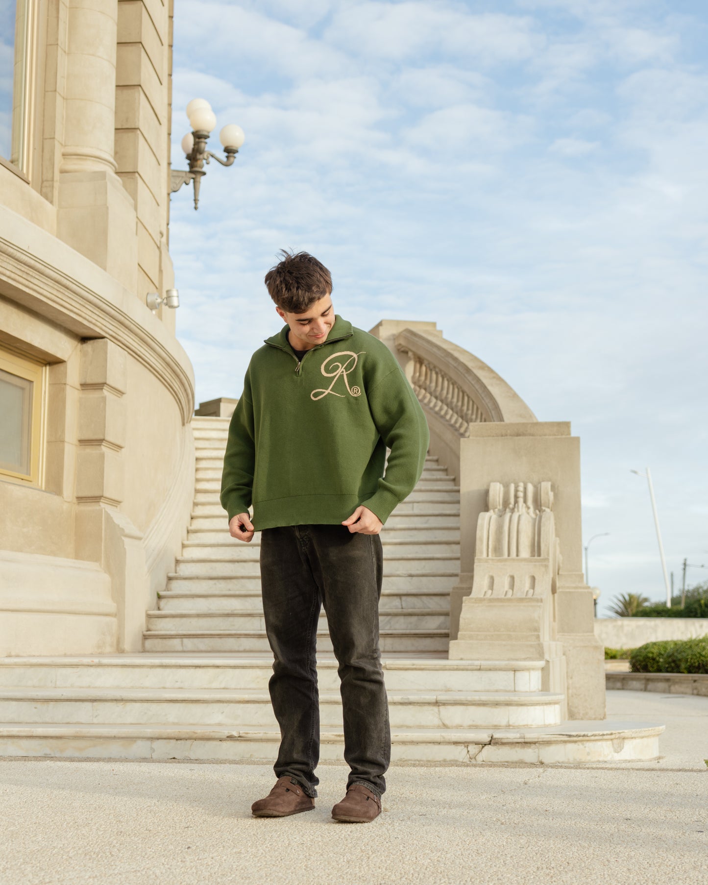 Sweater Tejido 100% Algodón Dark Green