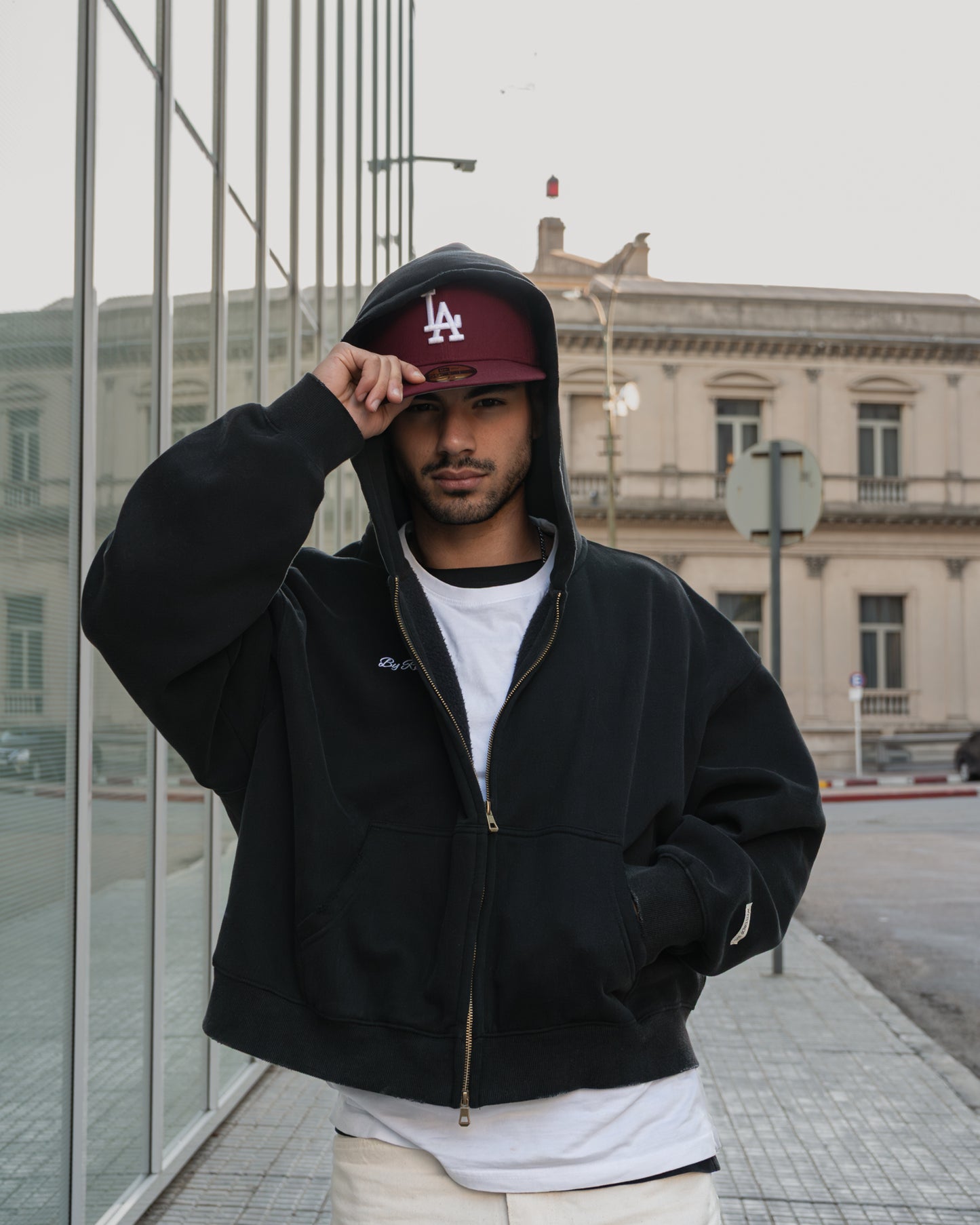 HOODIE BOXY ZIP BLACK