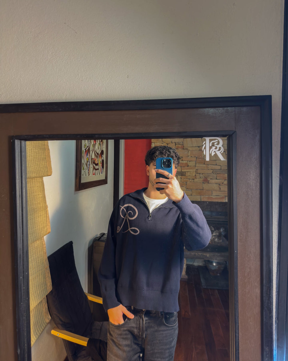 Sweater Tejido 100% Algodón Navy Blue